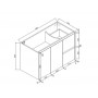 Avalon-900 Wall Hung Vanity Cabinet Only Avalon-900 Wall Hung Vanity Cabinet Only